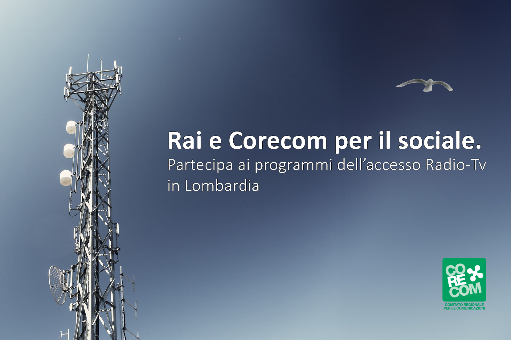 grafica corecom trasmissioni per il sociale