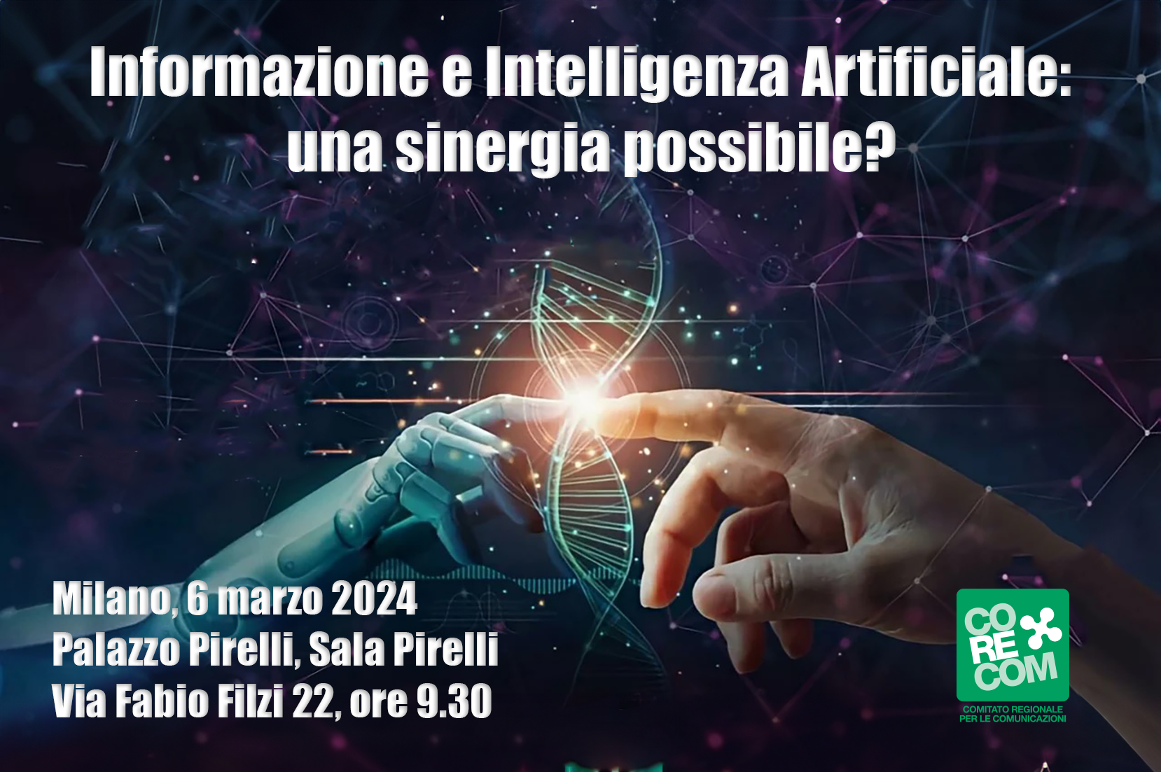 Tra etica e normativa, come cambia l'informazione nell'era della AI. A Palazzo Pirelli un convegno del Corecom Lombardia.